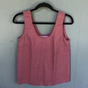 notPERFECTLINEN Cinnamon Rose Linen Tank Top
